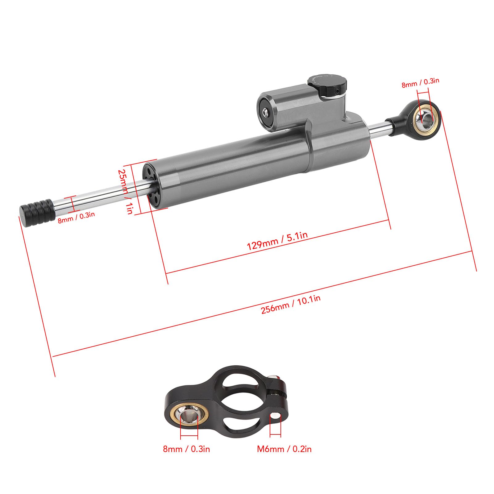 Motorcycle Emporter, uniwersalny stabilizator sterowania, regulowane uniwersalne dopasowanie stabilności kontrola stabilizatora stabilności dla większości motocykli dla (Kolor)