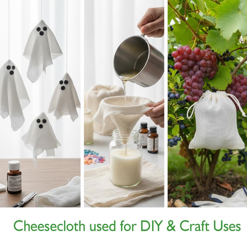 Urban Villa Grade 100% Cheesecloth Unbleached Cotton 20x20 (Set of 6)