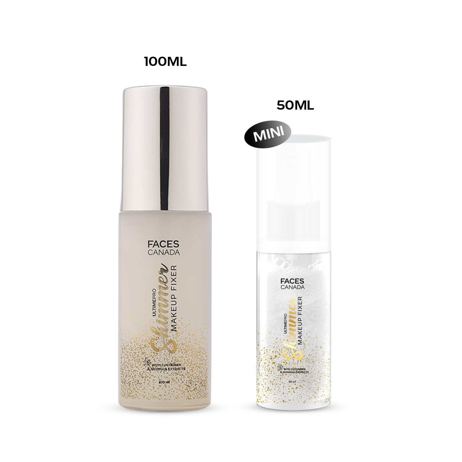 FACES CANADA Ultime Pro Shimmer Makeup Fixer, 50ml | Long Lasting Makeup Setting Spray | Keeps Makeup Intact | Glamourous Shimmer Finish | Hydrates, Soothes & Refreshes Skin | Alcohol Free - Image 7 thumbnail