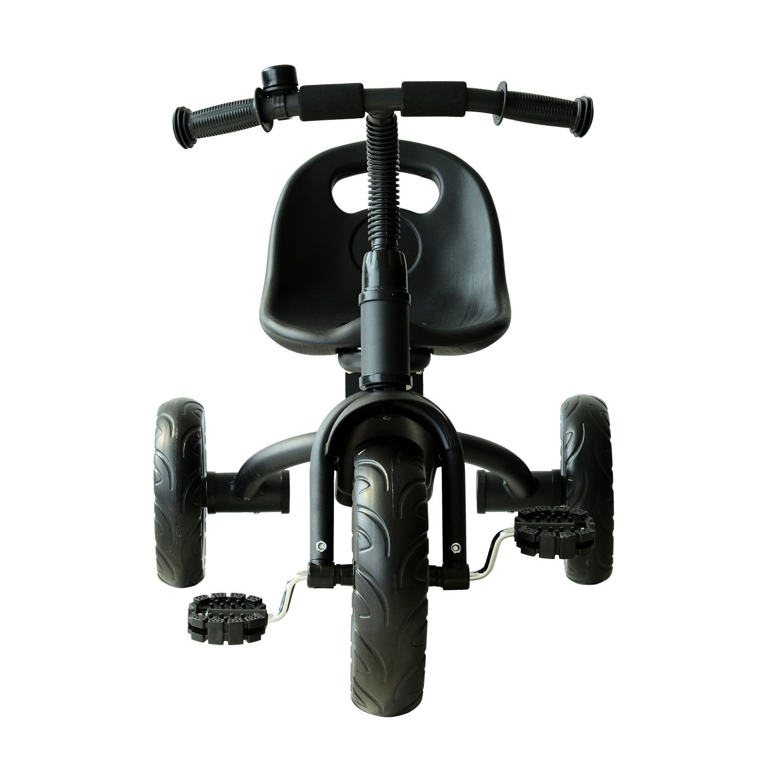 HOMCOM Triciclo per Bimbo con Campanello, Parafango, Ruota Speciale, Nero, 79x50.5x58cm