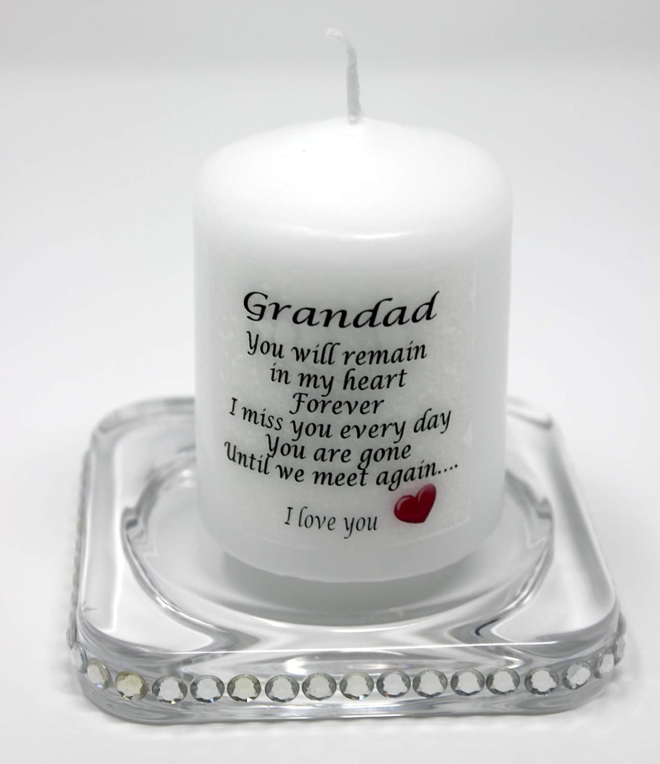 Grandad Memorial candle with beautiful poem Amazon.co.uk Stationery