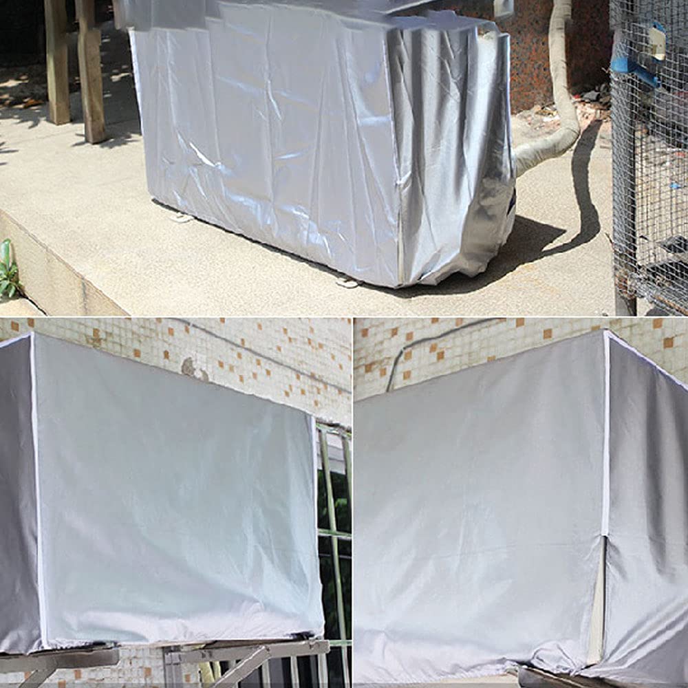 Cubierta de aire acondicionado 100 x 80 x 41 cm, resistente a la intemperie, protección UV, para unidad exterior