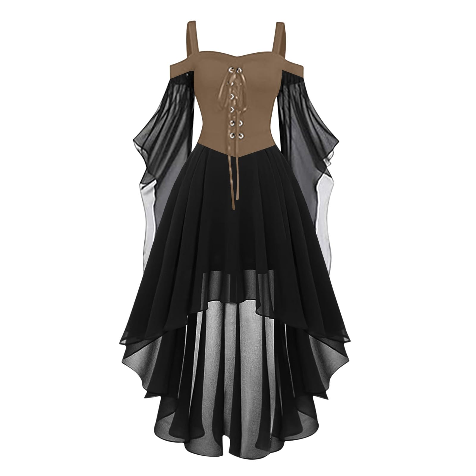 Halloween Costumes Victorian Witch Gothic Skeleton Plus Size Dresses Medieval Costume Ladies Evening Party Halloween Dress for Women Prom Cocktail Swing Vintage Elegant