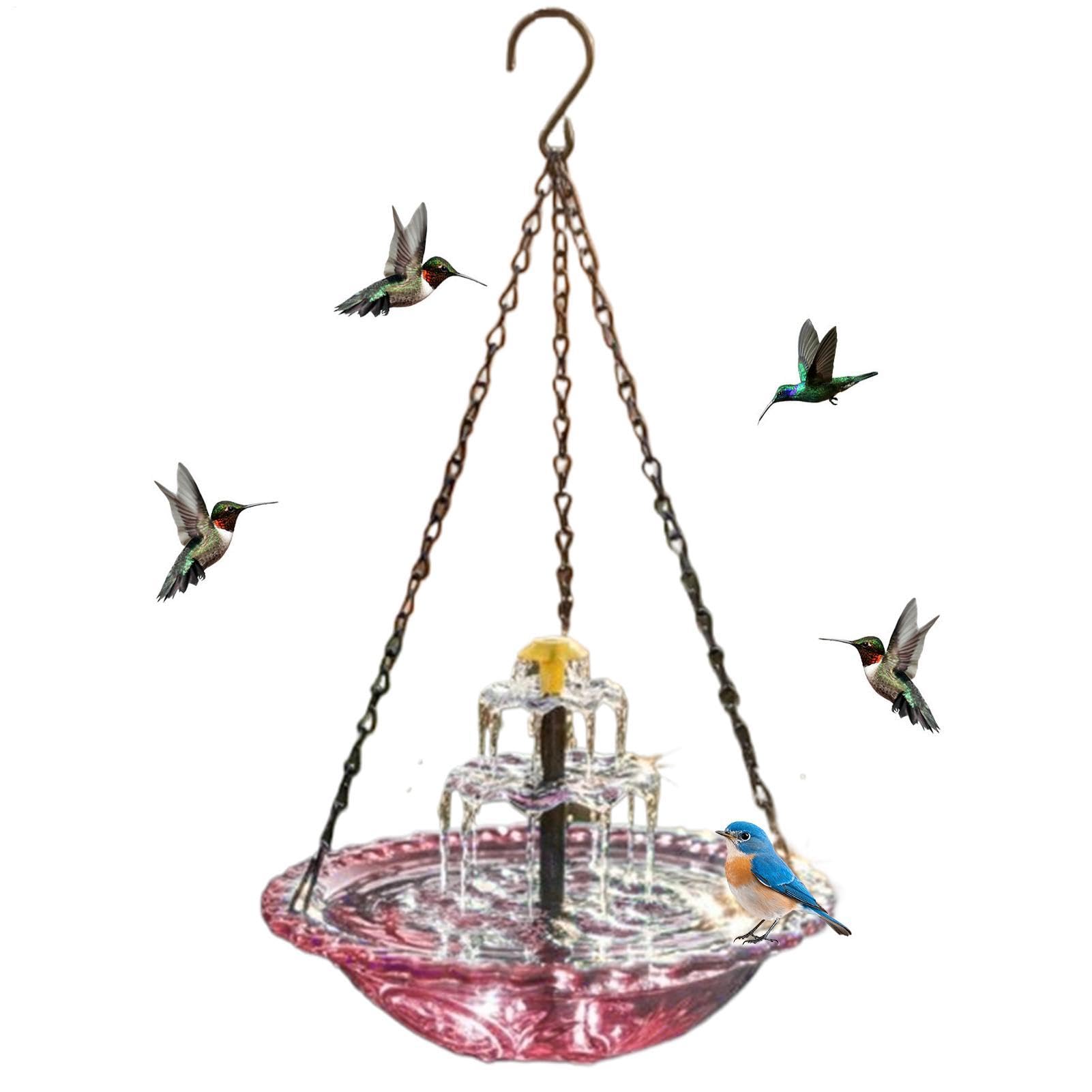 Generisch Solar Kaskaden Vogeltränke , hängende Vogeltränke mit Solar Kaskadenbrunnen, große Vogeltränken und Wasserbrunnen für den Außenbereich, Dekoration für Gärten, Terrassen und Höfe