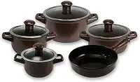Ceraflame Conjunto Panelas de Cerâmica Duo Smart 5 Peças Chocolate -
