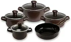 Ceraflame Conjunto Panelas de Cerâmica Duo Smart 5 Peças Chocolate -