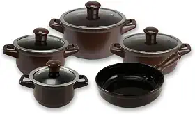Ceraflame Conjunto Panelas de Cerâmica Duo Smart 5 Peças Chocolate -