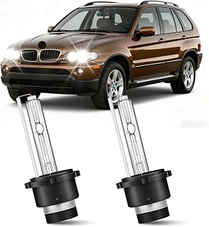 For BMW 525i 530i Xenon Lights Bulbs Low Beam 2001 2002 2003 2004 2005, 6000LM 400% Brightness Xenon Lights, 6000K Bright White 35W, Plug And Play, 2 Pack