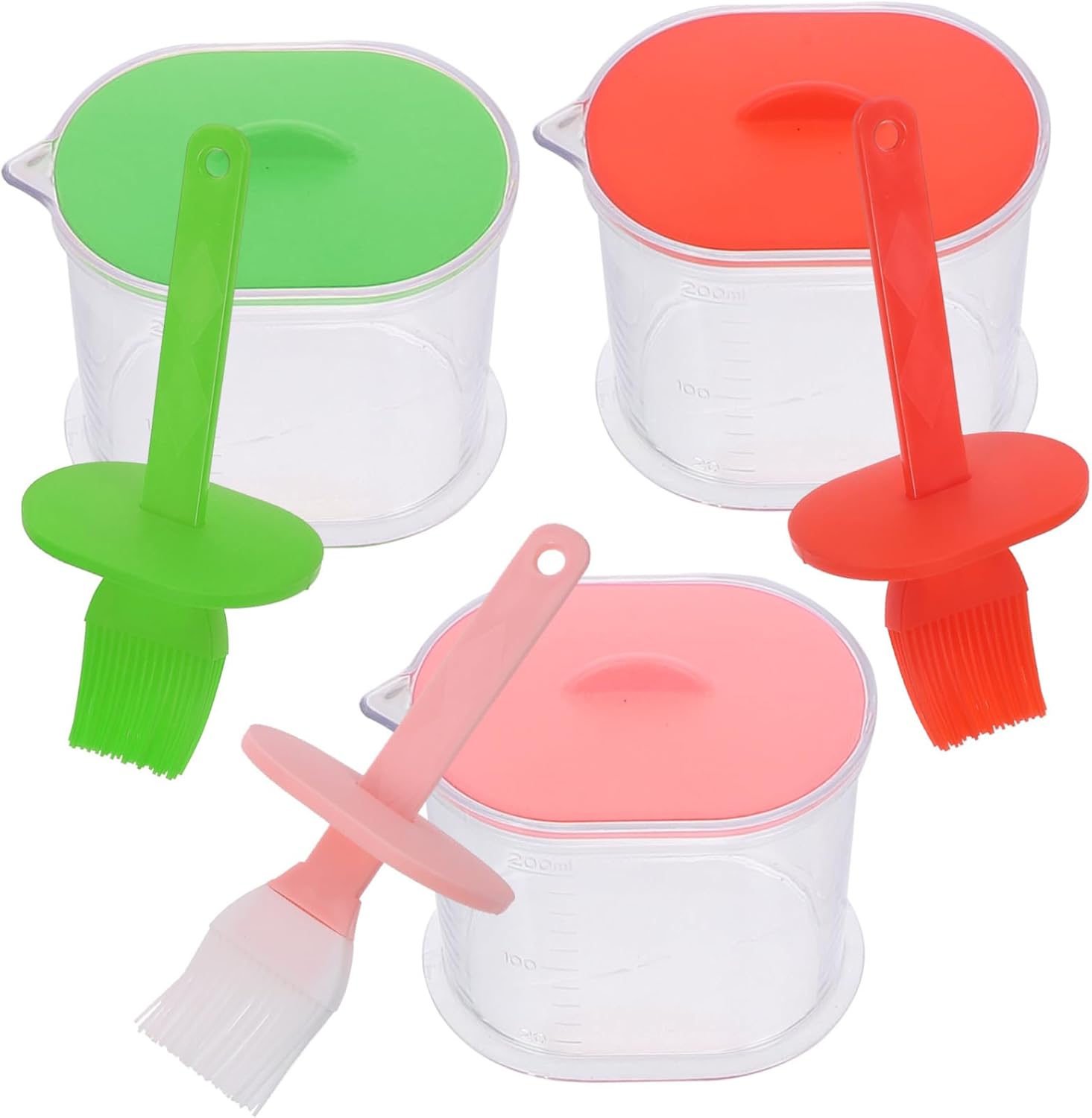 POPETPOP 12sets Silicone Baking Brush Bbq Grilling Accessories Basting Oil Brush Kitchen Supply for Outdoor Cooking