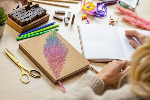 Sigel JN841 Notizbuch A5 blanko, stärkeres 100 g Papier, Geschenkbuch Jolie, Hardcover aus Kraftpapier, 192 Seiten, Pure Mint, vegan, aus nachhaltigem Papier