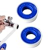 PTFE Pipe Slealant Seal Teflon Tape, Plumbers Tape,Waterproof Plumbers Plumbing White 12mm x 10m 2 Pack