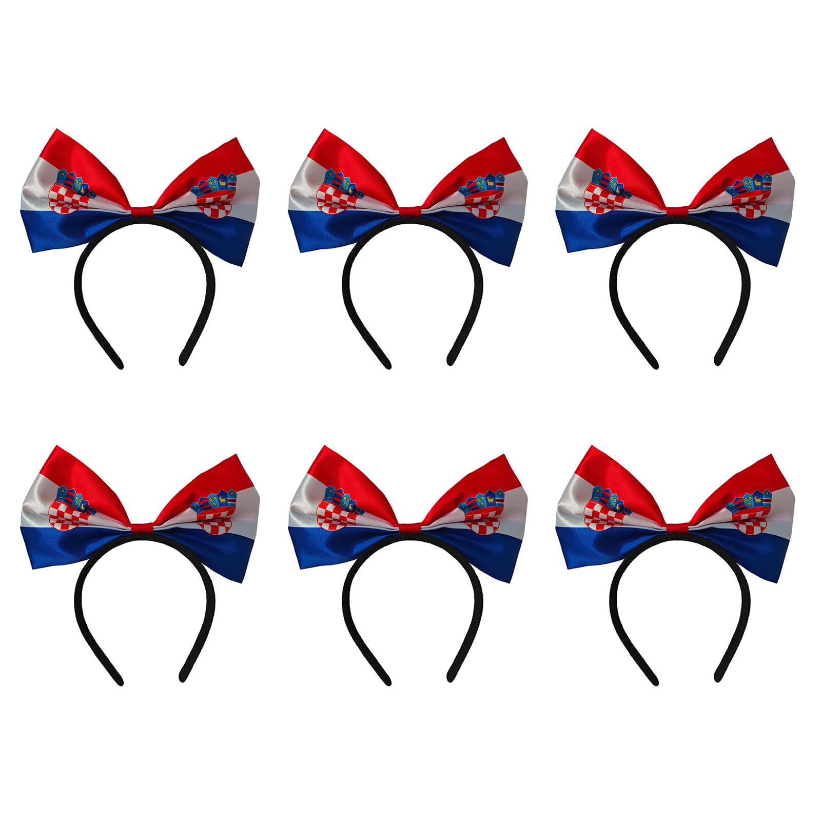 hogtnd 6-Piece Set of 2026 Football Event Headbands, Country Flags Pattern, Offer for Sports Events and Festivals, National Flags Headband