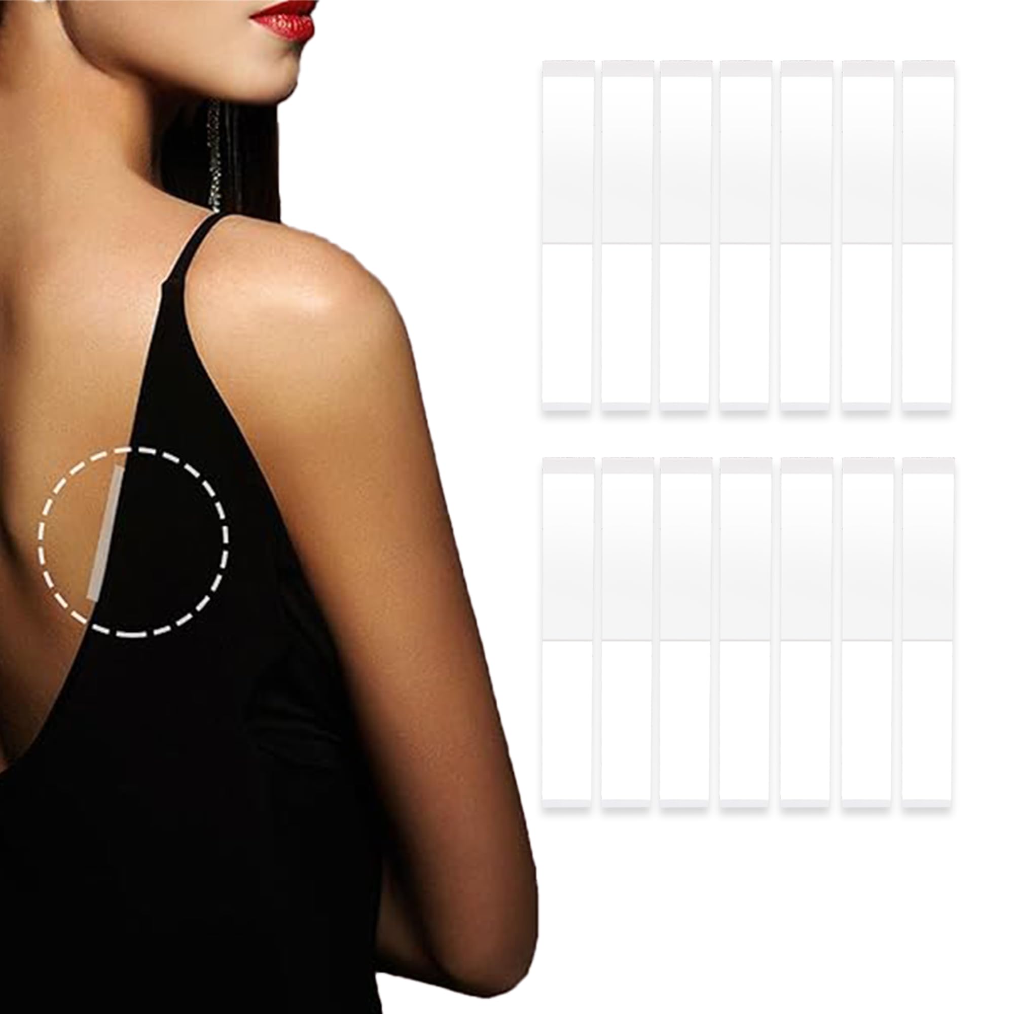252 Strips Body Tape To Stick Clothes Fashion Tape For Women Double Sided Tape For Dress | Body Tape For Clothes Sticking | Invisible Tape For Clothes And Body Fashion Tape Dress (252 Strips)-image-1