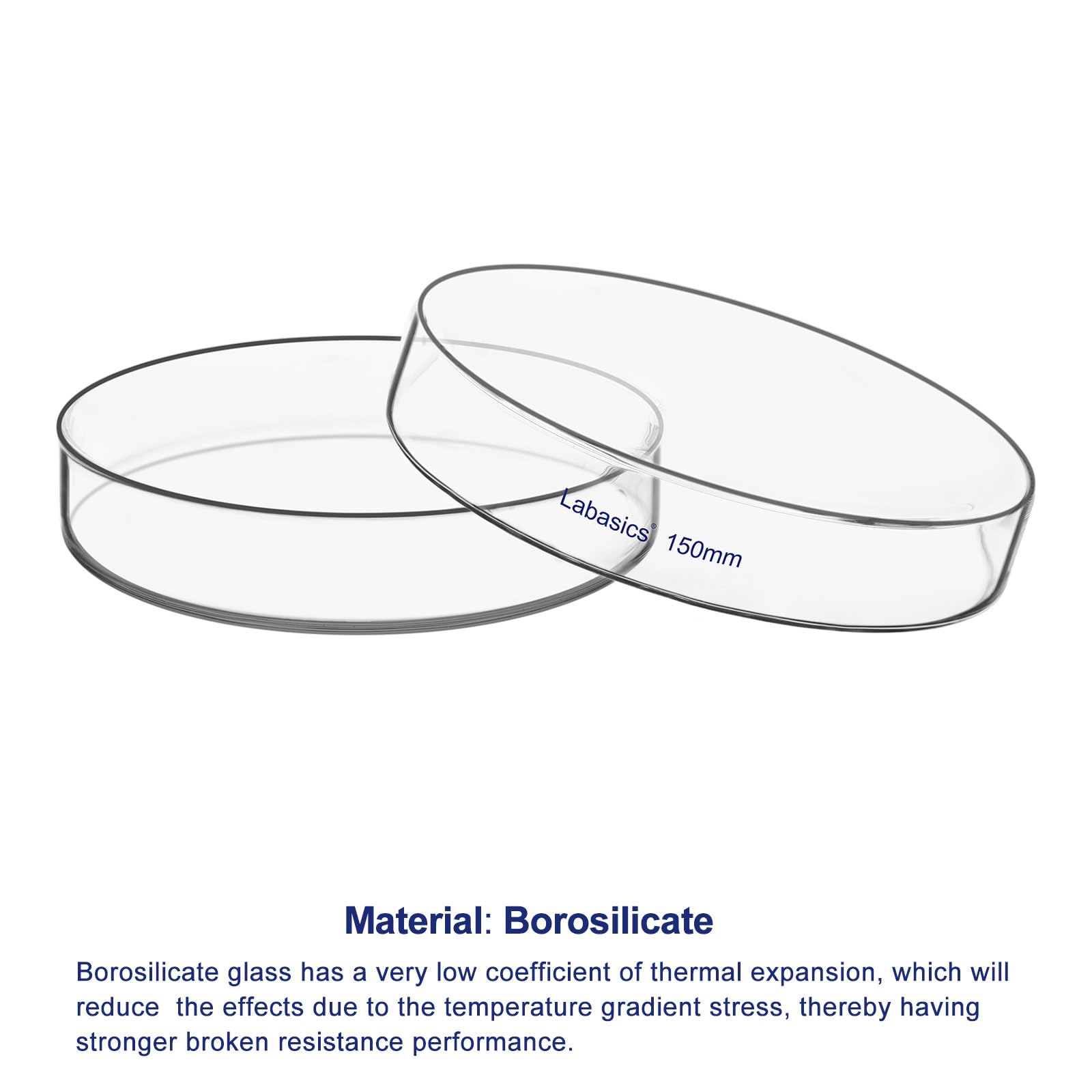 Labasics Placa de Petri Vidrio Borosilicato 150 mm 1 Paquete
