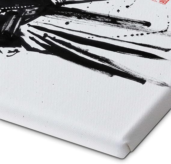 Posterlounge Samurai Canvas print | 30 x 40 cm by Péchane Black and white Wall art Wall decor