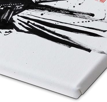 Posterlounge Samurai Canvas print | 30 x 40 cm by Péchane Black and white Wall art Wall decor