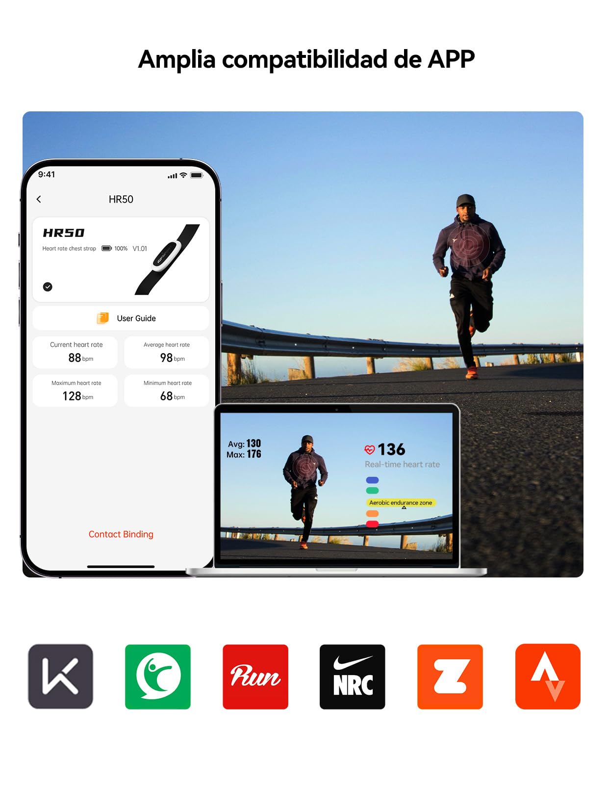 iGPSPORT HR70 Monitor de Frecuencia Cardíaca de Brazo, Brazalete Cardio IPX7 Resistente al Agua Bluetooth Ant+ Correa Cardio Ideal para Bicicleta, Jogging, Yoga, Fitness