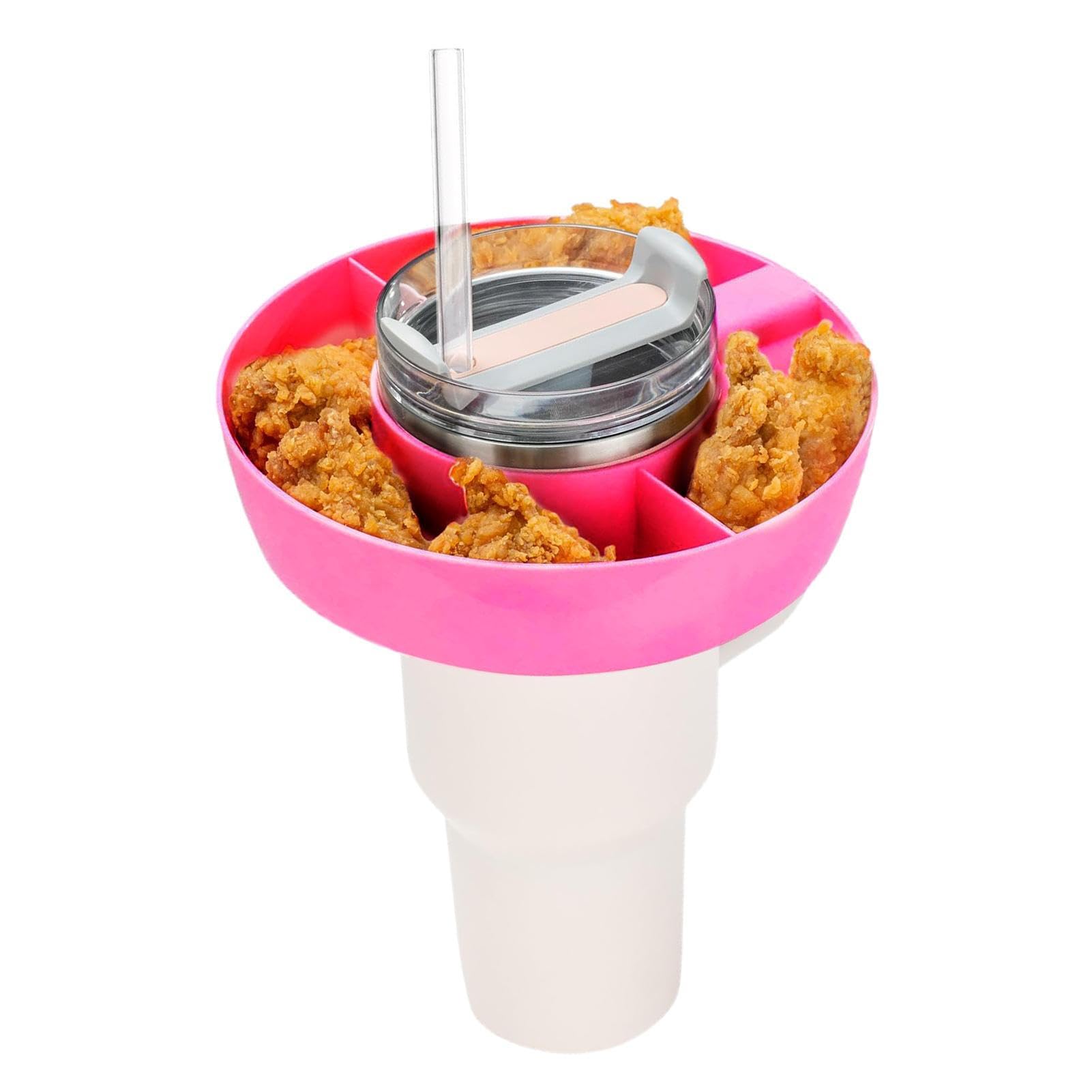 PW TOOLS Snack Bowl for Stanleys 40 oz Tumbler with Handle Tumbler Snack Tray Compatible with Stanleys Simply Modern Tumbler Cup 40 oz with Handle Reusable Snack Ring Accessories