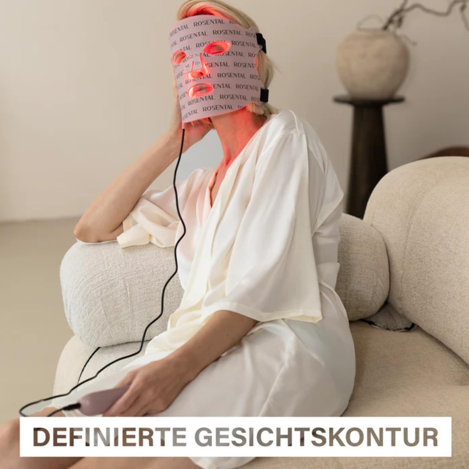 Rosental Organics LED Face Mask – LED-Gesichtsmaske für die Skincare-Routine – mit rotem & nahem Infrarot-Licht – Beauty-Maske für Zuhause