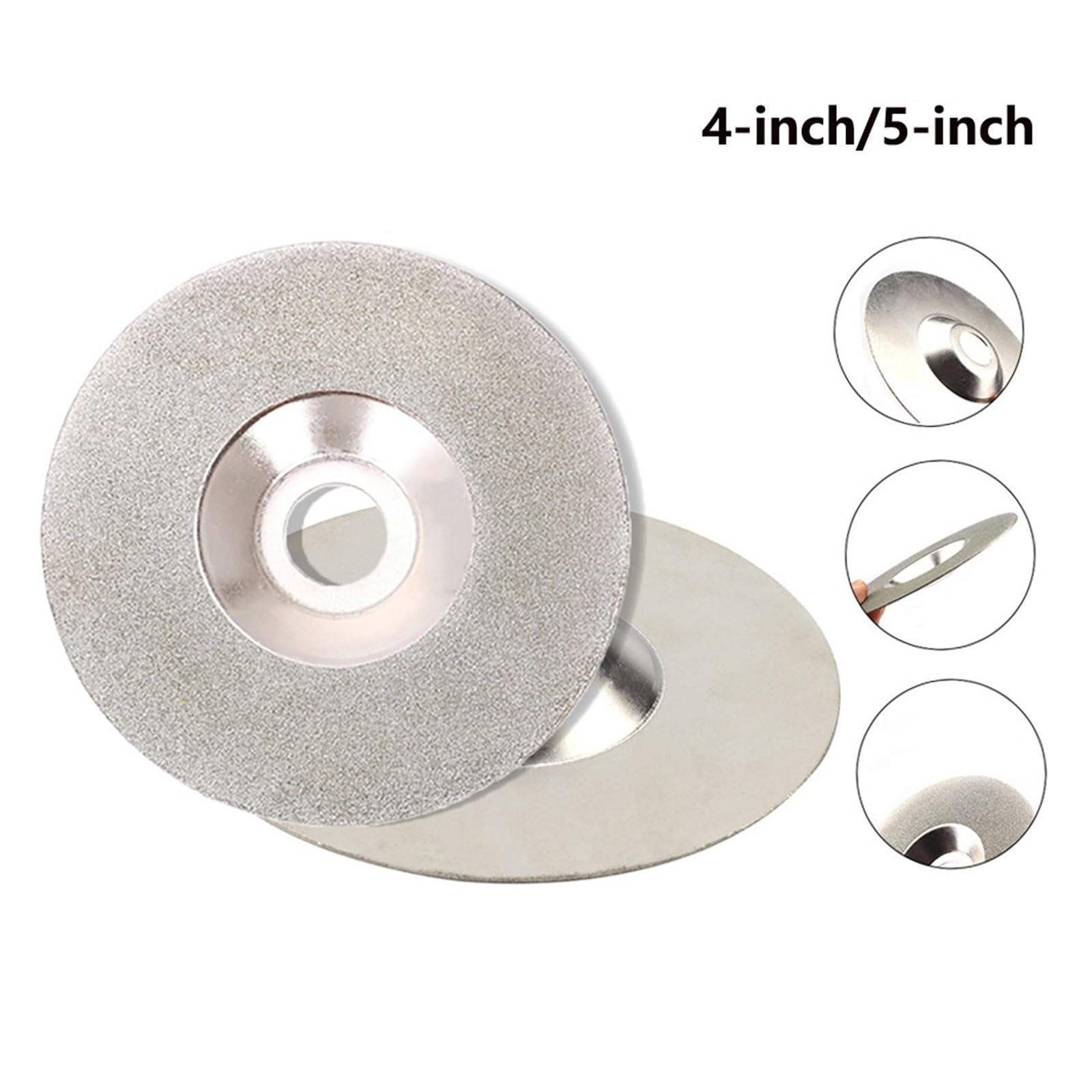 Abrasivo Ruote Levigatura Lucidatura Disco Disco abrasivo for affilatura di lame da 4/5 pollici, mola diamantata a forma di ciotola for smerigliatrice angolare, lucidatura e rettifica, 1 pezzo(5 Inch)