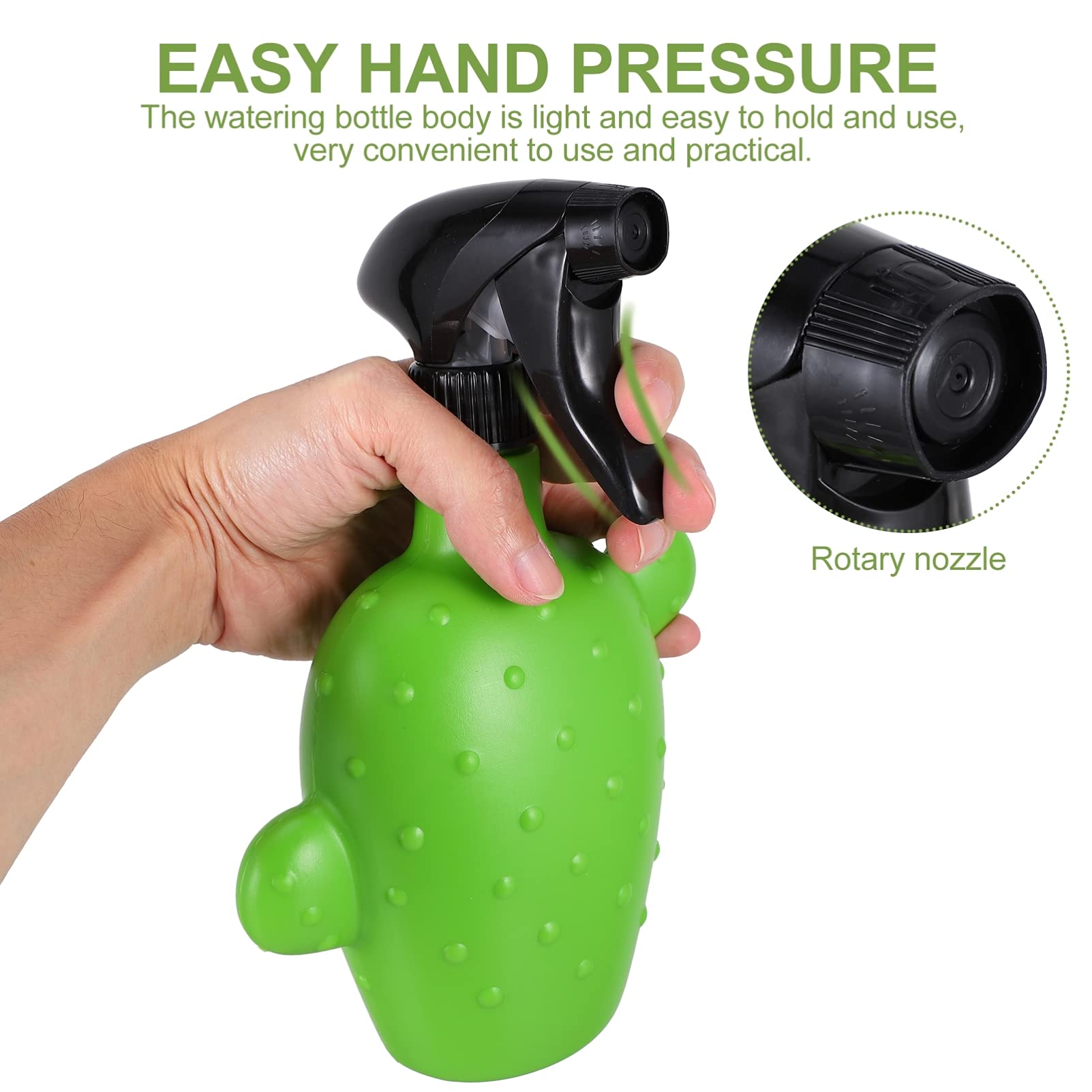 Konewka, Plant Mister Water butelka ze spryskiwaczem do roślin, doniczka do podlewania roślin, konewka ogrodowa, butelka ze spryskiwaczem: wielokrotnego napełniania(Greenx2pcs)