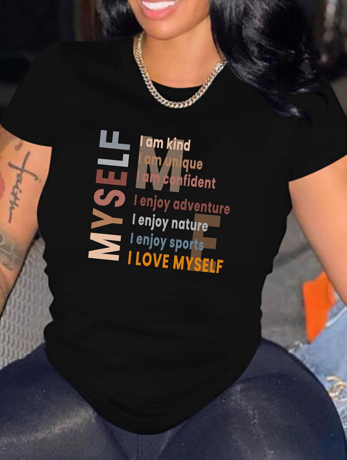 Hilinker Women's Cap Sleeve Top Mock Neck T Shirts Casual Loose Fit Summer Tee - Image 3