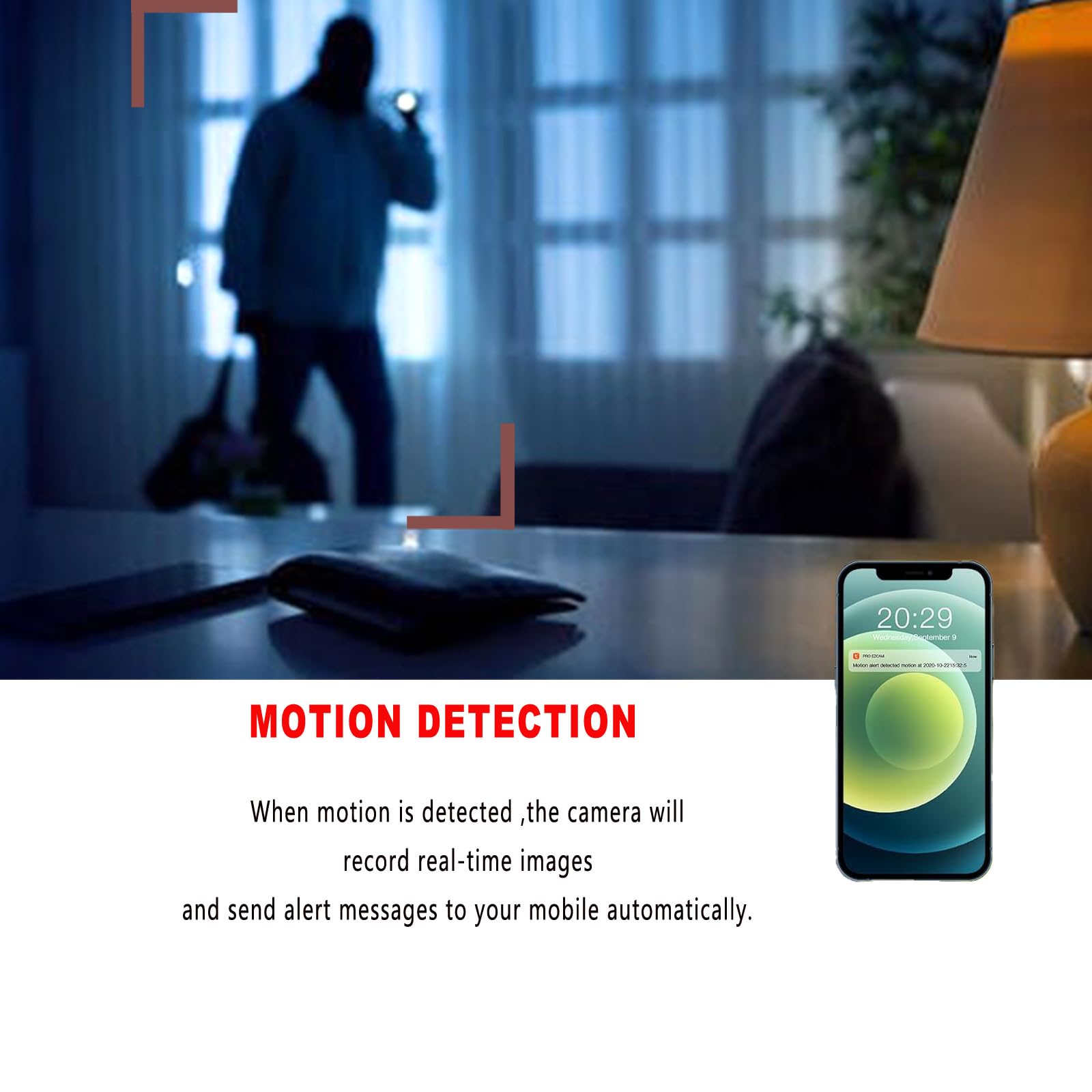 1080P Wireless Indoor Charger Camera, WiFi Smart IP Security Camera with Night Vision & Motion Detection, Baby Monitor for Home & Business — view 4