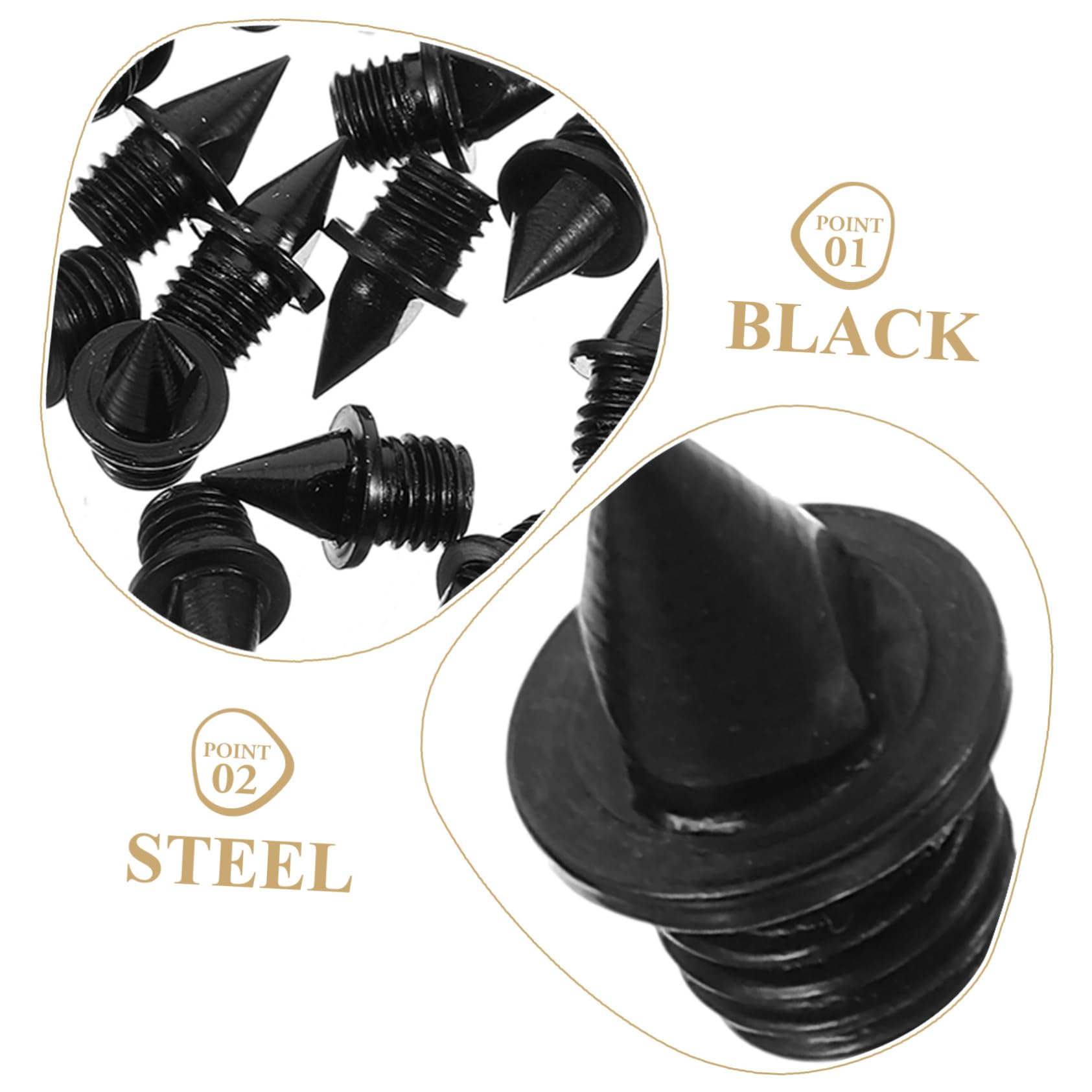 Anneome 20pcs Carbon Studs for Track Shoes Spike for Shoes Replacement Steel Spikes for Short Running Track Shoes