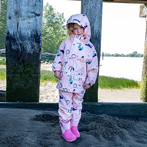 Image of JAN & JUL Waterproof Fleece Lined Rain Jacket, Raincoat for Toddlers and Kids