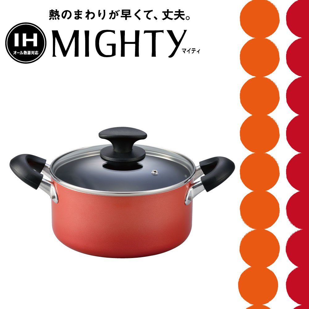 Amazon｜アルキューブ 両手鍋 18cm [IH対応] 軽量 強化ガラス蓋付 IH