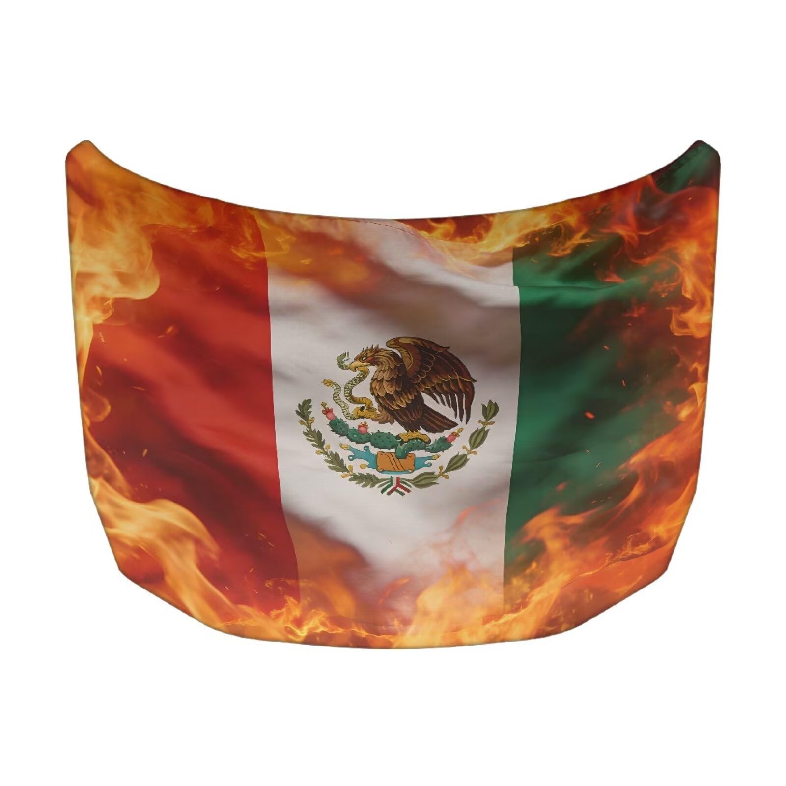Car Hood Cover Mexican Flag Stretchable Auto Hoods Wraps Waterproof Auto Exterior Accessories for Compact Sedans SUVs Trucks Minivans (59×39 Inch)