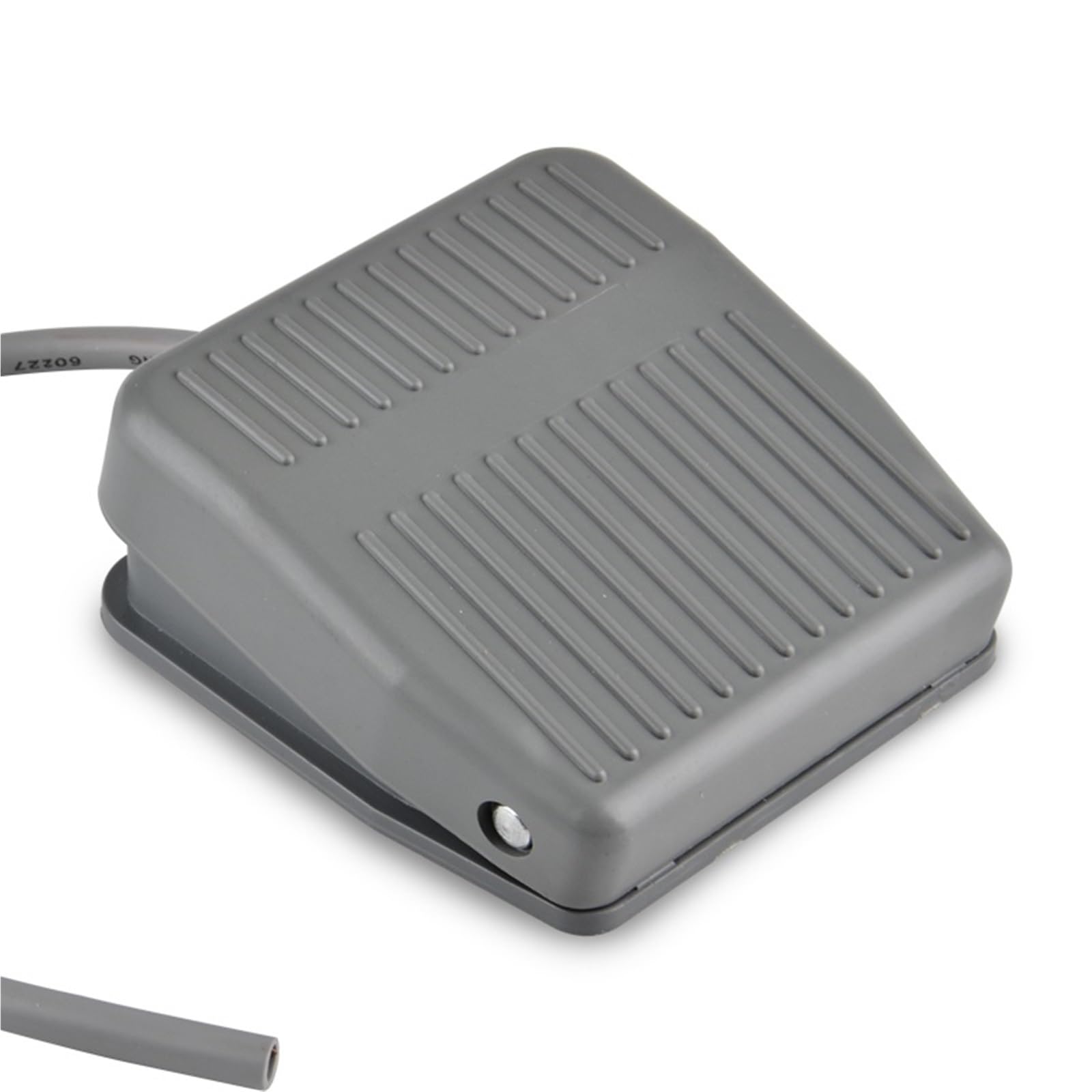 Interruptor de pie Interruptor de Pedal TFS-201, metálico, momentáneo, con reinicio automático, con Cable, 20 cm/2 Metros, 220 V, 10 A, 1 Unidad