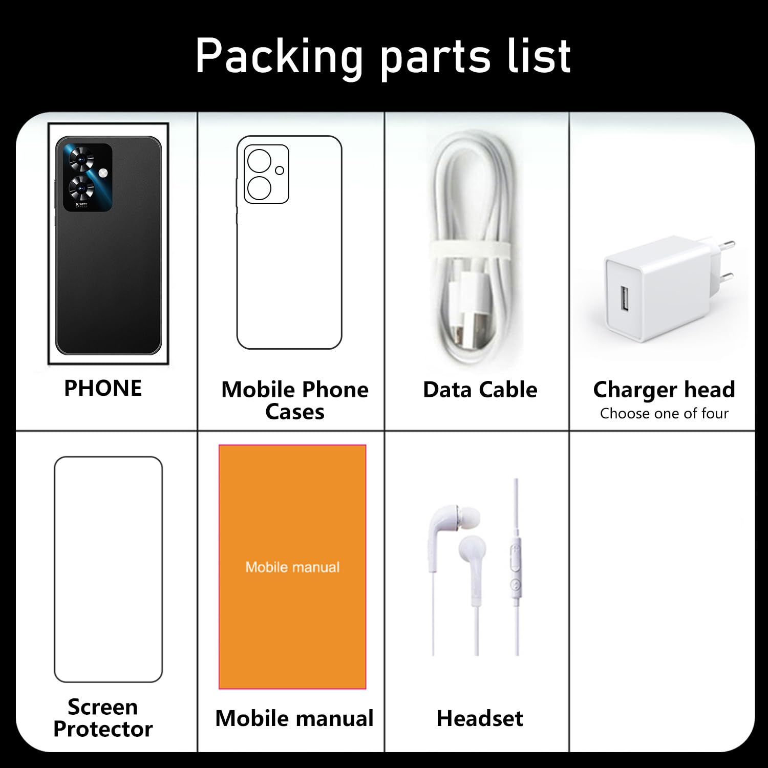 Note 60 Mobile Phones, 5.0'' HD Display, Dual SIM Dual Camera, 16GB ROM【Expandable up to 128GB】, Support WiFi/Bluetooth/GPS, Unlocked Android 3G Smartphone (Blue)