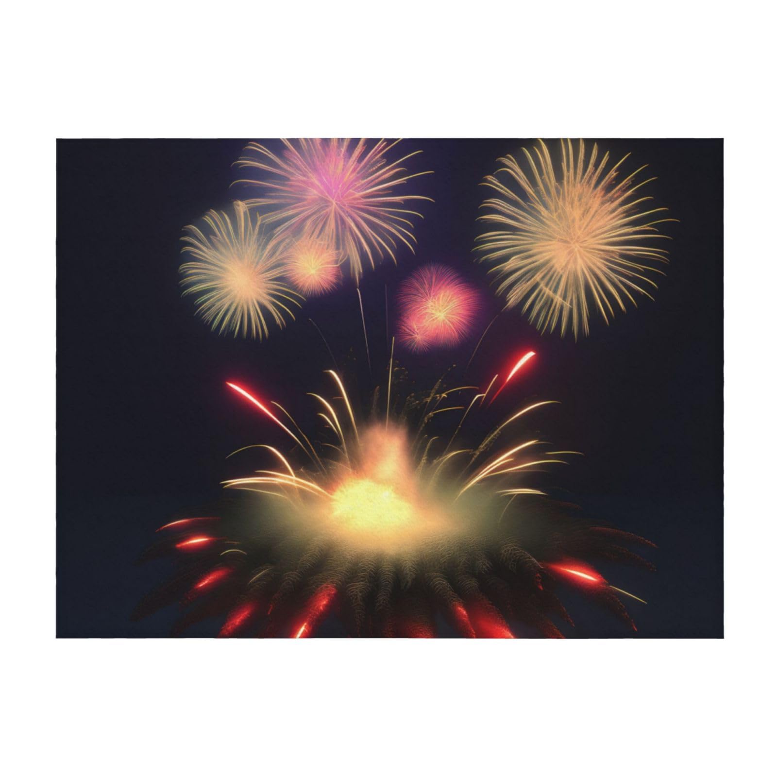 Couverture microfibra EdWal feu d'artifice 3D plaid léger lit toutes tailles