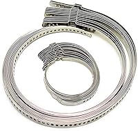 Vista 1 de Kit de abrazaderas de arranque de eje CV universal ajustable de acero inoxidable, abrazadera de bota CV 30 piezas