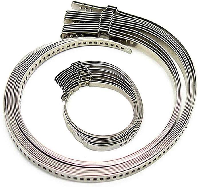 POWERWORKS Stainless Steel Universal Adjustable AXLE CV Joint Boot Crimp Clamp Kit,24PCS(12pcs Small+ 12pcs Large)