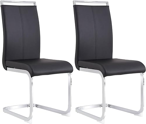 Miniatura 42 de Sillas de Comedor Modernas - Juego de 4 sillas para mesa de comedor, sillas de comedor blancas, patas cromadas plateadas para comedor, sillas de