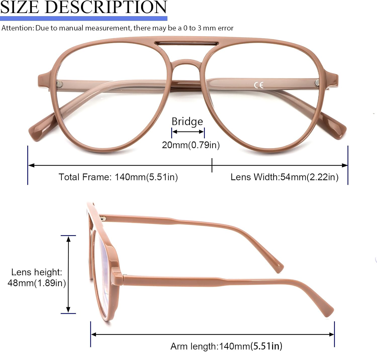 MMOWW 4 Pack Oversized Aviator Reading Glasses for Women Men Retro Double Bridge Pilot Style Blue Light Blocking Readers - Image 4