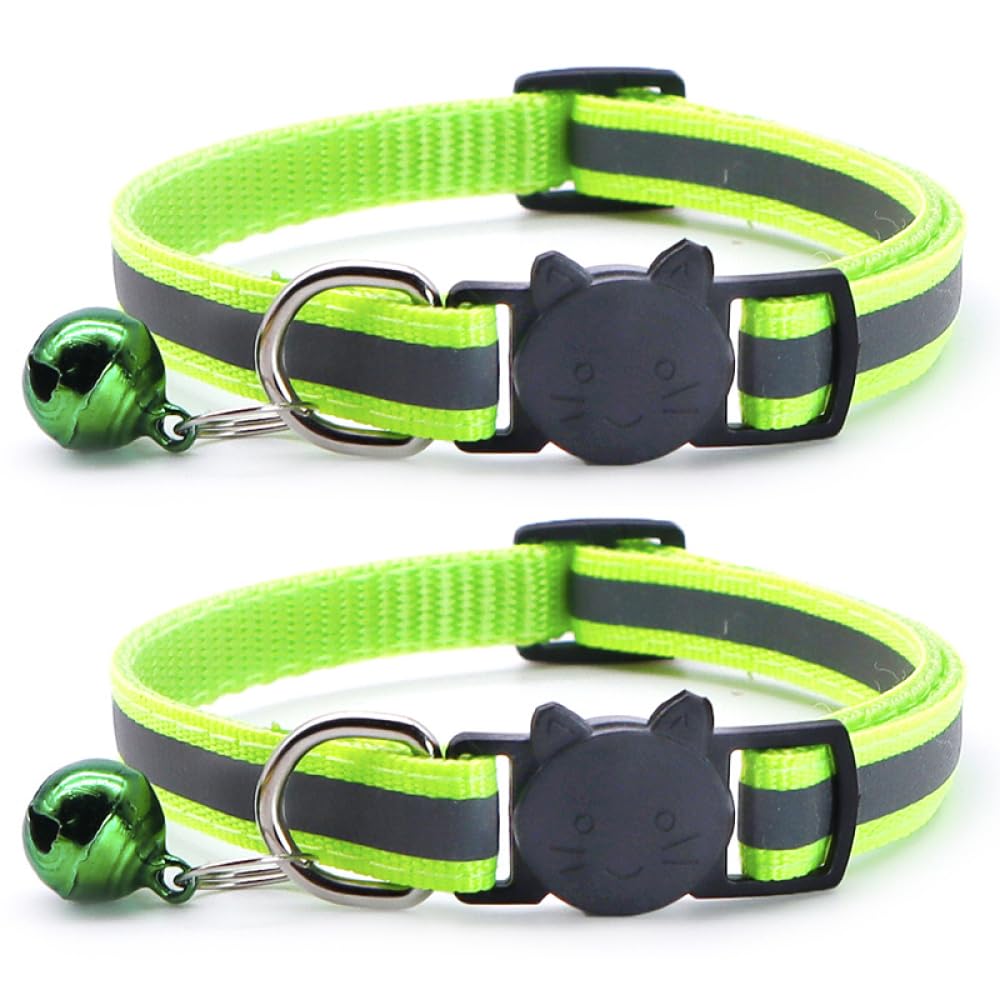 Collier réfléchissant pour chat avec clochette idéal pour les sorties nocturnes de votre chaton