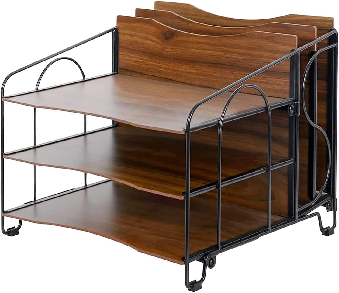 Amazon.com: WuGeShop 7 Tiers File Organizer for Desk, Desktop Fan ...