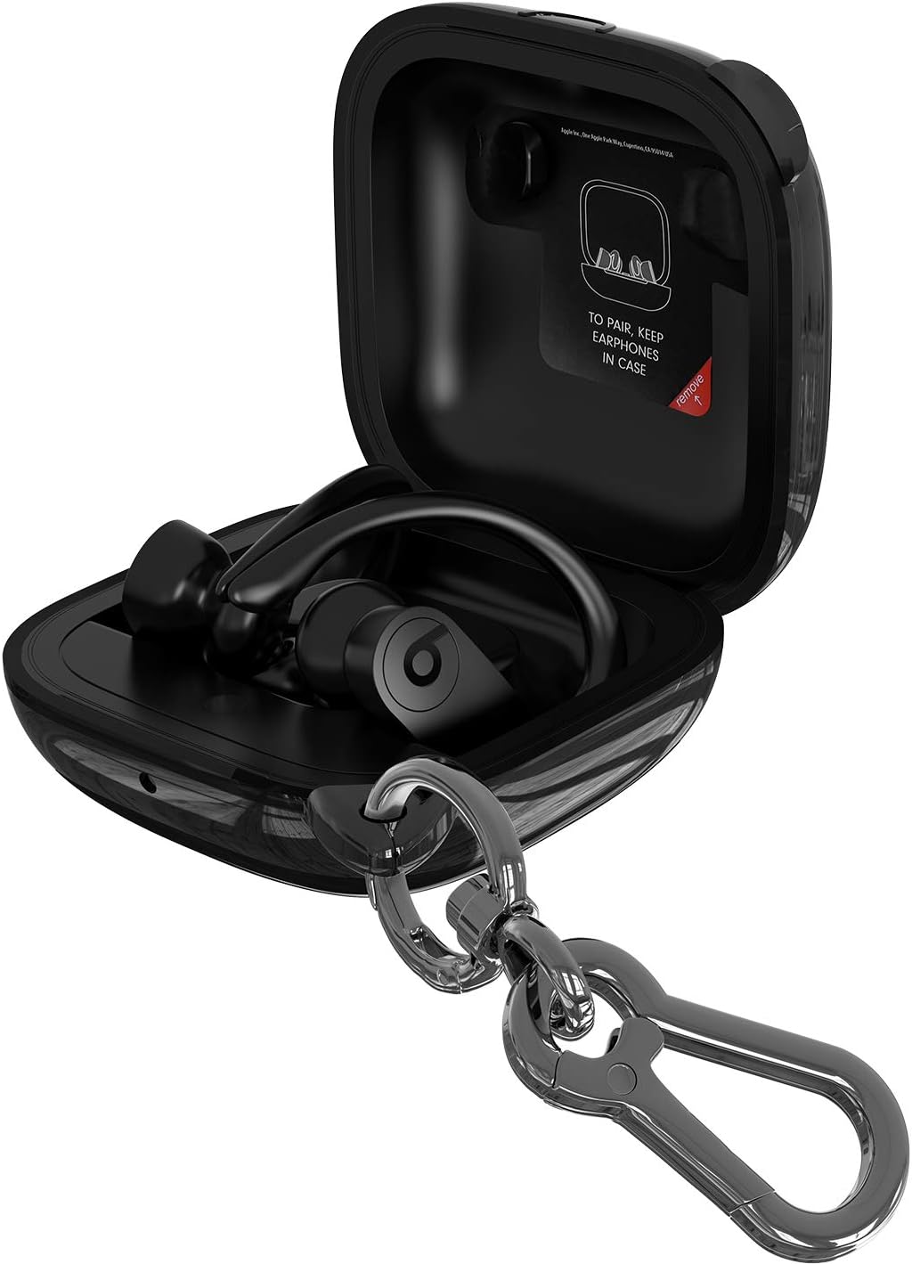 Ankasi Silicone Case Cover Compatible with Powerbeats Pro, Full Protective Shockproof Anti-Slip Silicone Case for Beats Powerbeats Pro Case (Black Edge-Black)