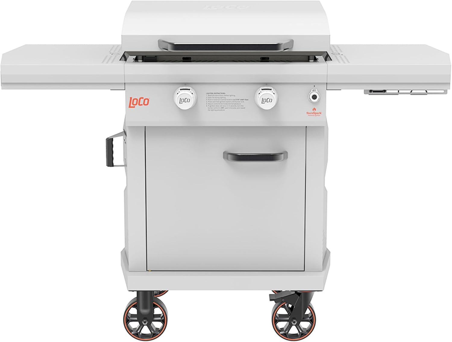 LoCo Cookers 26-Inch 2-Burner Digital Series II SmartTemp Griddle, Outdoor Flat Top Grill, Chalk – with 533 sq. in. Cooking Surface, IQ Temperature Regulation & Full Propane Tank Enclosure