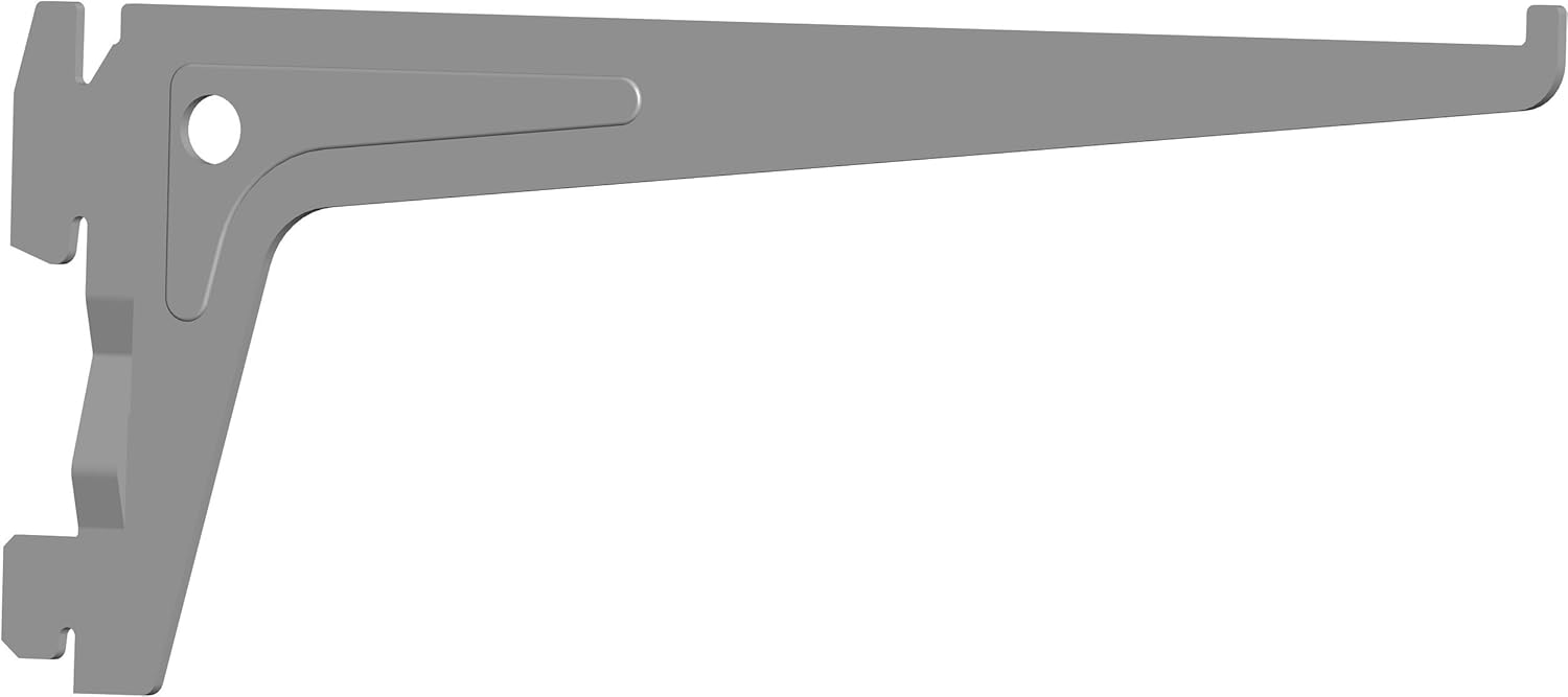 Element System Pro-Support Bracket Single Row, Pack of 2, 7 cm, 3 Colours, Length 20 cm, Wall Shelf, Aluminium, 18133-00005 White