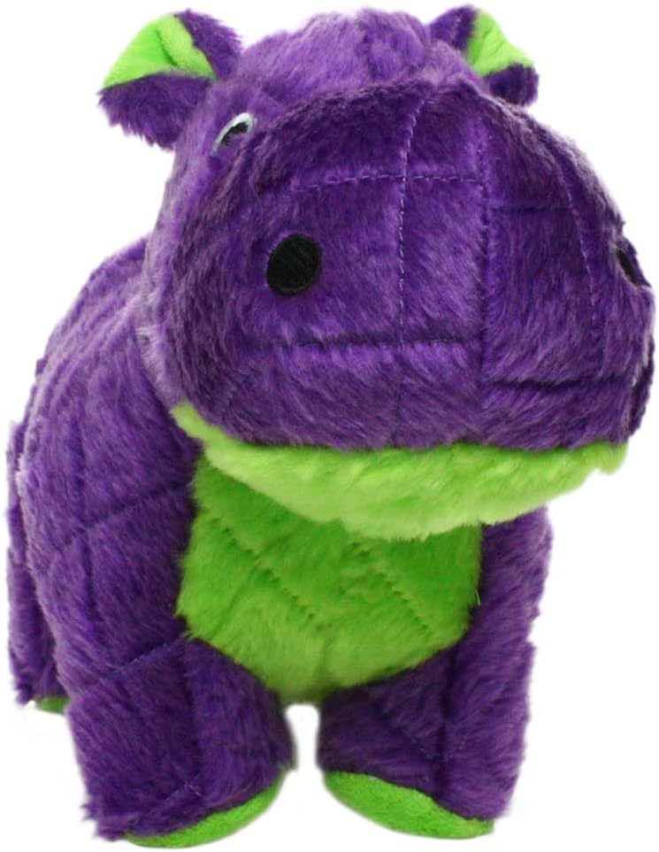 MIGHTY- Safari Hippo - Squeaker-Multiple Layers. Made Durable, Strong & Tough. Interactive Play Dog Toy (Tug, Toss & Fetch). Machine Washable & Floats