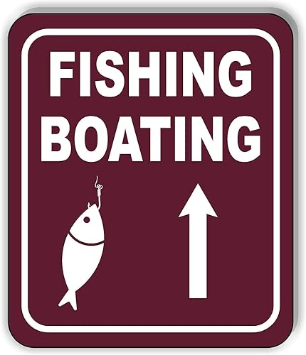 Fishing Boating Directional Upwards Arrow Camping Aluminum Composite Outdoor Sign 20" x24"
