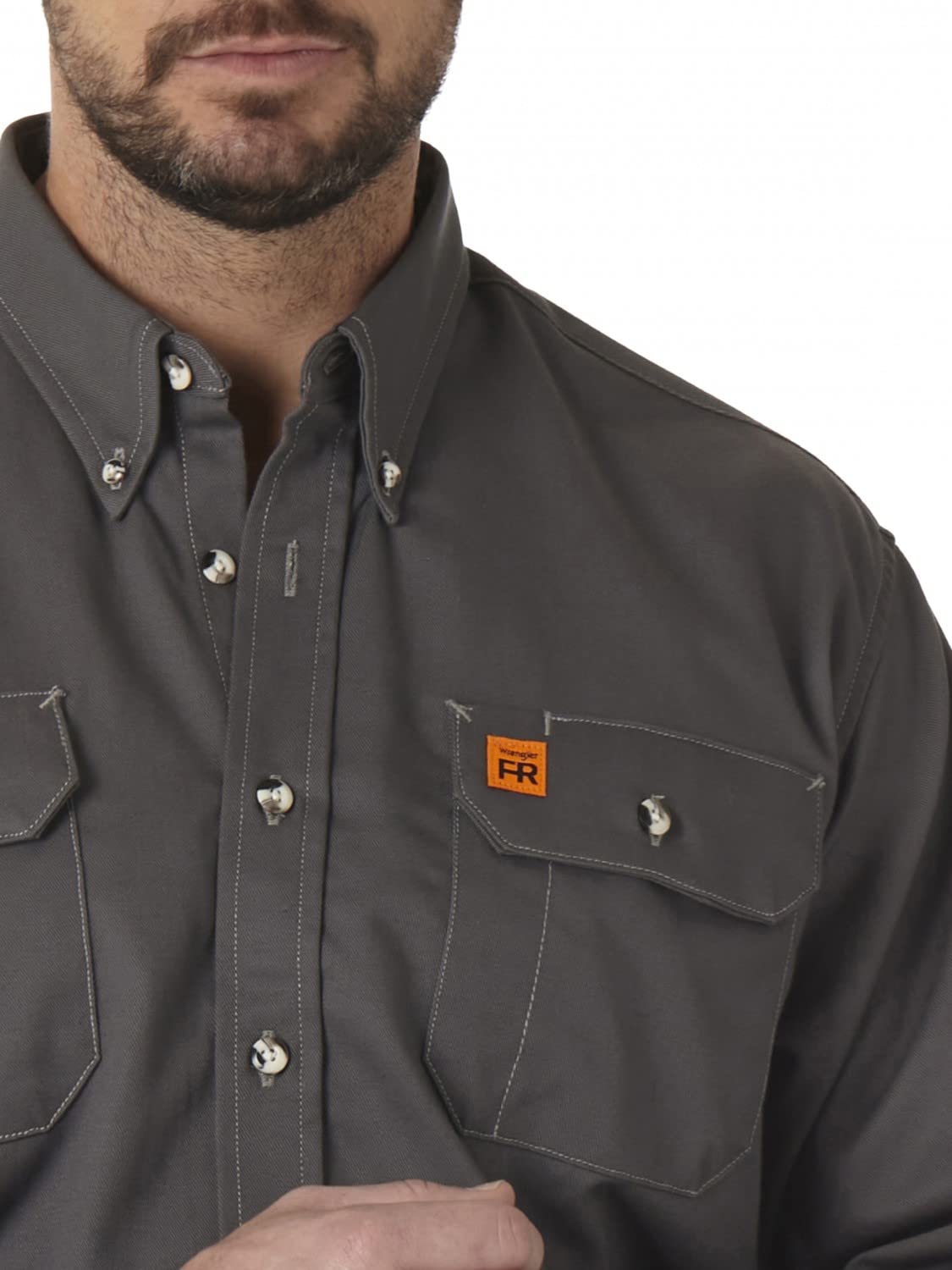 Wrangler Riggs Workwear Herren FR Arbeitshemd mit Zwei Taschen, schwer entflammbar