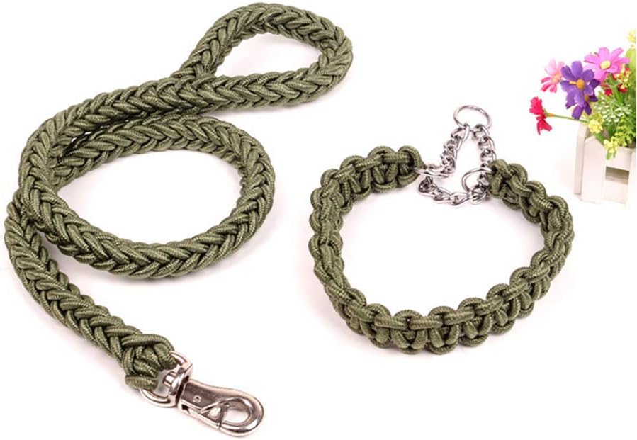 Dog collar and leash set rope Clearance