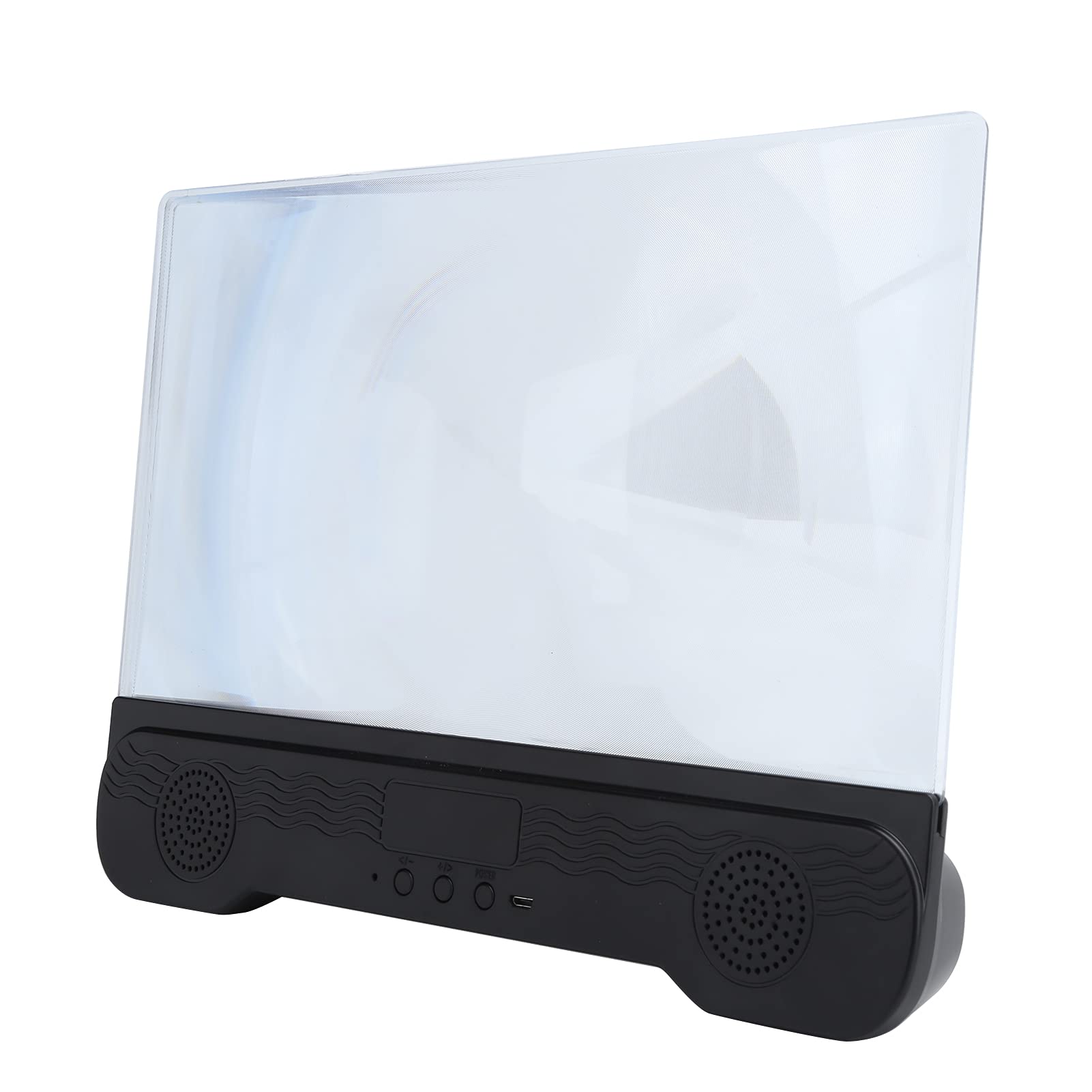 Fabater Lente d'ingrandimento per Schermo del Telefono da 14 Pollici con Altoparlante Bluetooth, Staffa di Supporto per Amplificatore Video Anti-luce Blu per, Cinema da Viaggio Portatile