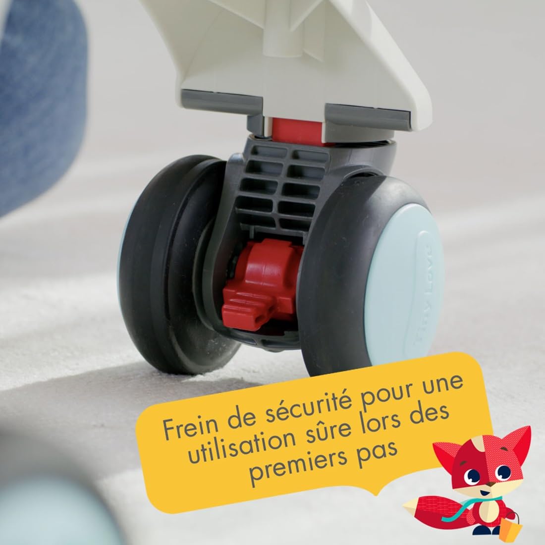 Tiny Love Tiny Rider 5 en 1, Trotteur et Porteur, Chariot de Marche pour Bébé avec Frein de Sécurité, Chariot à Pousser pour Bébé, 6 mois - 3 ans, Collection Prairie, Rose