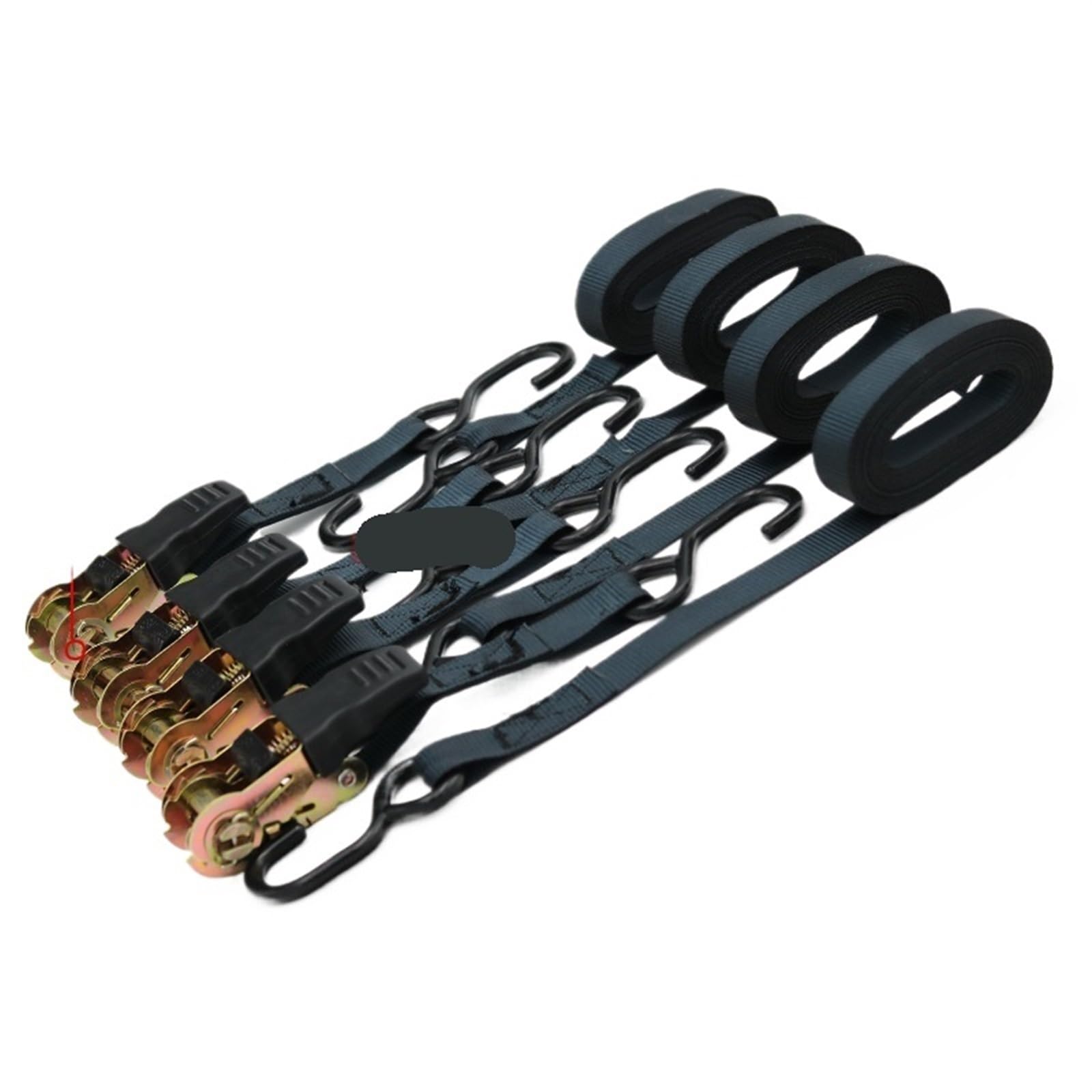 Tensor de Carraca Correa de Amarre trinquete for Remolque Equipaje Coche portátil, Correa Freno con Gancho en Forma 8, cinturón encuadernación for Motocicleta Alta Resistencia, 2/4